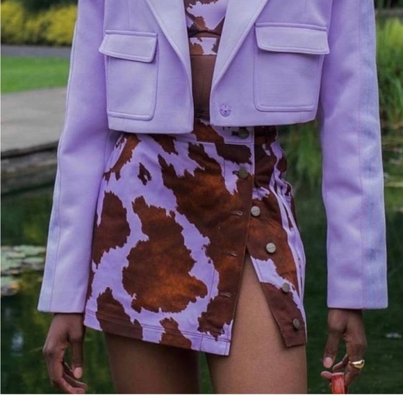 IVY PARK x adidas Beyoncé Purple Cow Patterned Mini Skirt Renaissance Tour | XS - Picture 2 of 8